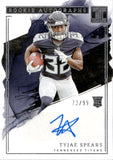 2023 Tyjae Spears Panini Impeccable ROOKIE AUTOGRAPHS 72/99 RC AUTO #RA-TS Tennessee Titans