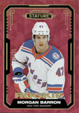 2021-22 Morgan Barron Upper Deck Stature PHOTO VARIATION ROOKIE RED 10/11 RC #158 New York Rangers