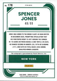 2026 Spencer Jones Panini Donruss OPTIC RATED PROSPECT PURPLE PRIZM AUTOGRAPH 48/99 AUTO #178 New York Yankees