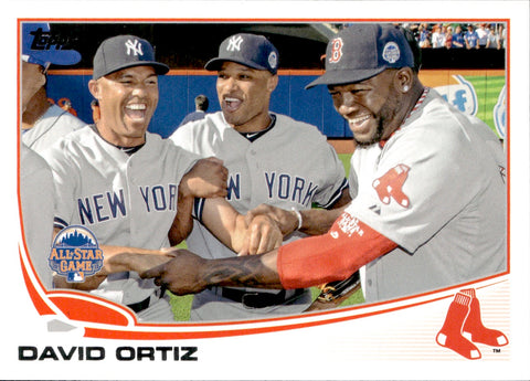 2013 David Ortiz Topps Update ALL-STAR GAME WITH MARIANO RIVERA ROBINSON CANO SP PHOTO VARIATION #US285 Boston Red Sox