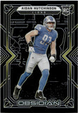 2022 Aidan Hutchinson Panini Obsidian ELECTRIC ETCH YELLOW ROOKIE 10/25 RC #121 Detroit Lions