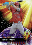 2025 Mike Trout Bowman Chrome METEORIC RISE PURPLE MOJO REFRACTOR 64/250 #MR-2 Los Angeles Angels