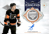 2023-24 Tyson Foerster Upper Deck Ultimate ULTIMATE EMBLEMS ROOKIE AUTOGRAPH RC AUTO #UE-TF Philadelphia Flyers