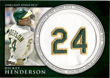 2012 Rickey Henderson Topps SERIES TWO COMMEMORATIVE RETIRED NUMBER PATCH #RN-RH Oakland A's