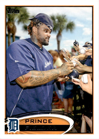 2012 Prince Fielder Topps SIGNING AUTOGRAPHS SP PHOTO VARIATION #650 Detroit Tigers