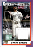 2025 Byron Buxton Topps 1990 TOPPS BASEBALL RELIC JERSEY #90RU-BB Minnesota Twins