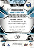 2022-23 Owen Power Upper Deck Black Diamond ROOKIE TEAM LOGO JUMB0S MANUFACTURED PATCH RC #RTL-OP Buffalo Sabres
