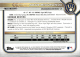 2022 Jacob Misiorowski Bowman Draft 1ST BOWMAN CHROME ROOKIE RC #BDC-132 Milwaukee Brewers