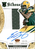 2013 Eddie Lacy Panini Crown Royale GREEN SILHOUETTE AUTOGRAPH PATCH ROOKIE 13/25 AUTO RC #208 Green Bay Packers