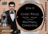 2023-24 Carey Price Upper Deck Engrained HONORARY ENGRAVINGS 77/100 VEZINA TROPHY #HE-VE15 Montreal Canadiens