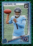 2025 Cam Ward Panini Donruss Optic GREEN VELOCITY PRIZM ROOKIE RC #293 Tennessee Titans