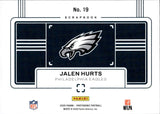 2025 Jalen Hurts Panini Photogenic SCRAPBOOK TEAL 7/35 #19 Philadelphia Eagles