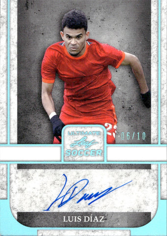2021 Luis Diaz Leaf Ultimate PLATINUM BLUE AUTO 6/10 AUTOGRAPH #BA-LD2 Bayern Munich Columbia