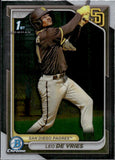 2024 Leo De Vries Bowman Chrome Prospects 1ST BOWMAN #BCP-179 San Diego Padres