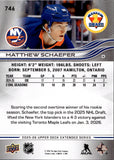 2025-26 Matthew Schaefer Upper Deck Extended Series ROUND 1 DRAFT ROOKIE RC #746 New York Islanders 2