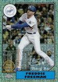 2022 Freddie Freeman Topps Update Series 1987 SILVER PACK MOJO GREEN REFRACTOR 68/99 #T87C-44 Los Angeles Dodgers