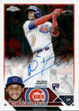 2023 Nelson Velazquez Topps Chrome ROOKIE AUTOGRAPH RC AUTO #RA-NVE Chicago Cubs