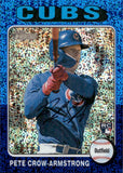 2024 Pete Crow-Armstrong Topps Heritage CHROME BLUE SPARKLE ROOKIE RC #177 Chicago Cubs