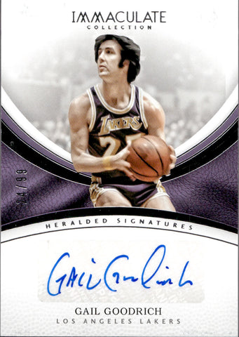 2016-17 Gail Goodrich Panini Immaculate HERALDED SIGNATURES AUTO 24/99 AUTOGRAPH #HS-GGO Los Angeles Lakers