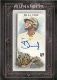 2022 Bryan De La Cruz Topps Allen & Ginter BLACK FRAMED MINI AUTOGRAPH 14/25 AUTO #MA-BDC Miami Marlins