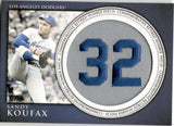 2012 Sandy Koufax Topps SERIES ONE COMMEMORATIVE RETIRED NUMBER PATCH #RN-SK Los Angeles Dodgers