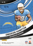 2025 Omarion Hampton Panini Revolution COSMO ROOKIE 13/15 RC #24 Los Angeles Chargers