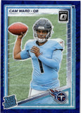 2025 Cam Ward Panini Donruss Optic RATED ROOKIE PURPLE SCOPE PRIZM RC #293 Tennessee Titans 2