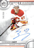 2023-24 Connor Zary Upper Deck SP Authentic FUTURE WATCH AUTOGRAPH ROOKIE 749/999 AUTO RC #156 Calgary Flames