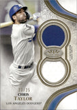 2021 Chris Taylor Topps Tier One DUAL RELIC 23/25 GAME-USED MEMORABILIA JERSEY #T1R2-CT Los Angeles Dodgers