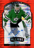 2020-21 Jakek Oettinger Upper Deck Allure RED RAINBOW AUTO ROOKIE 259/299 AUTOGRAPH RC #91 Dallas Stars