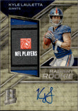 2018 Kyle Lauletta Panini Spectra RADIANT ROOKIE GOLD VINYL PRIZM PATCH AUTO 1/1 ONE-OF-ONE RC AUTOGRAPH #RR-KL New York Giants
