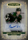 2022-23 Matias Maccelli Upper Deck Stature ROOKIE AUTOGRAPH 110/199 RC AUTO #114 Arizona Coyotes