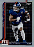 2025 Malik Nabers Topps Chrome LIGHTBOARD LOGO REFRACTOR #225 New York Giants