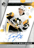 2022-23 Filip Hallander Upper Deck SP Authentic FUTURE WATCH AUTOGRAPH ROOKIE 764/999 AUTO RC #133 Pittsburgh Penguins *SURFACE MARKS*