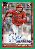 2026 Christian Moore Topps 1991 DESIGN ROOKIE AUTOGRAPH GREEN 84/99 RC AUTO #91A-CM Los Angeles Angels