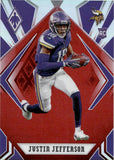 2020 Justin Jefferson Panini Phoenix RED ROOKIE 180/299 RC #111 Minnesota Vikings