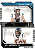 2023 Bryce Young Will Anderson Jr. Panini Contenders ROUND NUMBERS TEAL ROOKIE 139/149 RC #2 Carolina Panthers Houston Texans