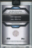2024 Amy Sedaris as Peli Motto Topps Chrome Black BLUE RED LAVA AUTO ENCASED 40/99 #ALS-SE