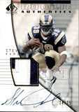 2004 Steven Jackson Upper Deck SP Authentic ROOKIE AUTHENTICS AUTOGRAPH PATCH GOLD 24/25 RC AUTO #210 St. Louis Rams