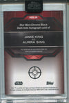 2024 Jamie King as Aurra Sing Topps Chrome Black DARK SIDE AUTO ENCASED #ADS-JK
