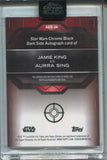 2024 Jamie King as Aurra Sing Topps Chrome Black DARK SIDE AUTO ENCASED #ADS-JK