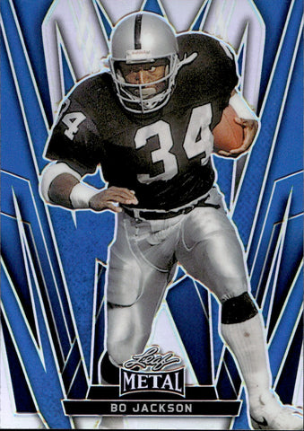 2024 Bo Jackson Leaf National Convention Metal BLUE 01/15 #LMB-7 Oakland Raiders