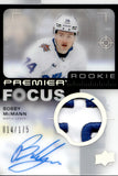 2023-24 Bobby McMann Upper Deck Premier FOCUS ROOKIE AUTOGRAPH PATCH 14/175 RC AUTO #PFR-BM Toronto Maple Leafs