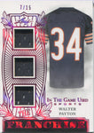 2024 Walter Payton Leaf In the Game Used PINK THE FRANCHISE TRIPLE JERSEY 07/15 RELIC #TR-WP1 Chicago Bears HOF