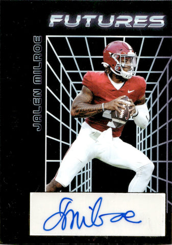 2024 Jalen Milroe Leaf Futures ROOKIE AUTO 46/99 AUTOGRAPH #A-JM1 Seattle Seahawks