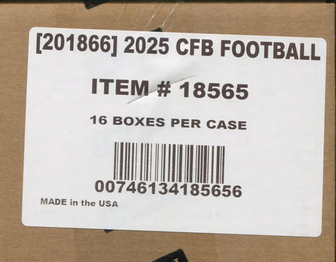 2025 Panini Prizm Collegiate Draft Football Hobby, 16 Box Case