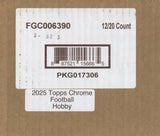 2025 Topps Chrome Football Hobby, 12 Box Case * RELEASES 4/15*