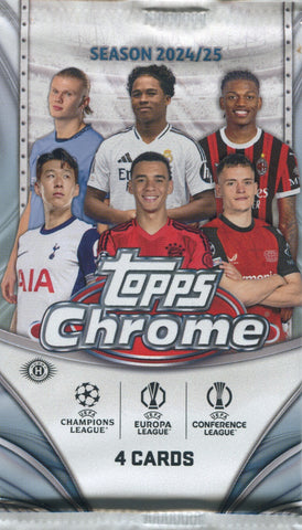 2024-25 Topps Chrome UEFA Club Competitions Soccer Hobby, Pack