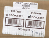 2025 Topps Chrome Football Jumbo, 8 Box Case