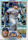 2023 Francisco Alvarez Topps Chrome PRISM REFRACTOR ROOKIE RC #203 New York Mets